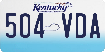 KY license plate 504VDA