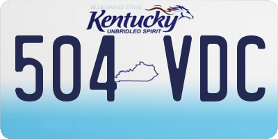 KY license plate 504VDC