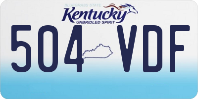 KY license plate 504VDF