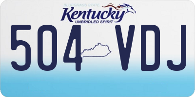 KY license plate 504VDJ