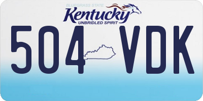 KY license plate 504VDK