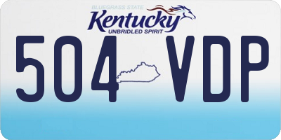 KY license plate 504VDP