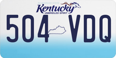 KY license plate 504VDQ