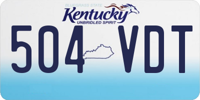 KY license plate 504VDT