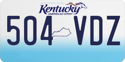 KY license plate 504VDZ