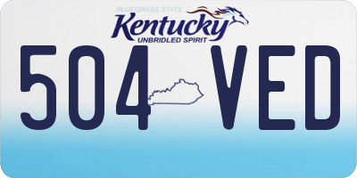 KY license plate 504VED