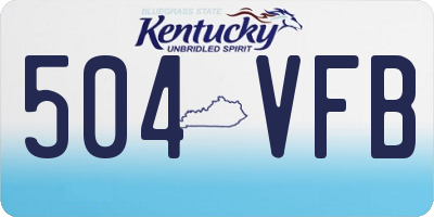 KY license plate 504VFB