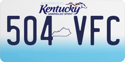 KY license plate 504VFC