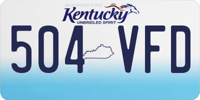 KY license plate 504VFD