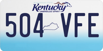 KY license plate 504VFE