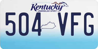 KY license plate 504VFG