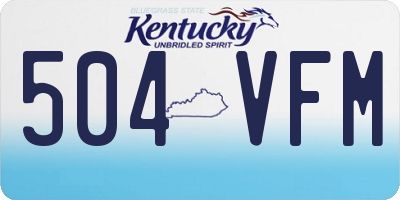 KY license plate 504VFM