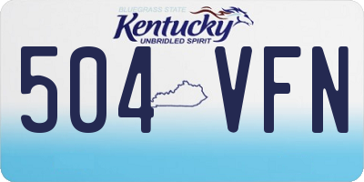 KY license plate 504VFN