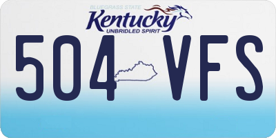KY license plate 504VFS