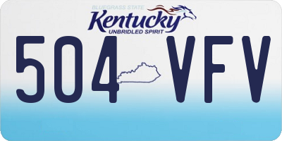 KY license plate 504VFV