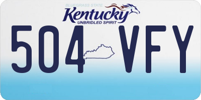 KY license plate 504VFY