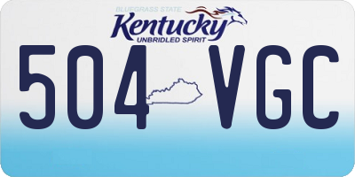 KY license plate 504VGC