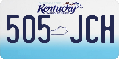 KY license plate 505JCH