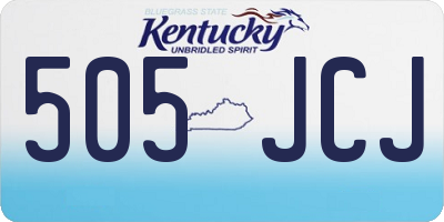 KY license plate 505JCJ