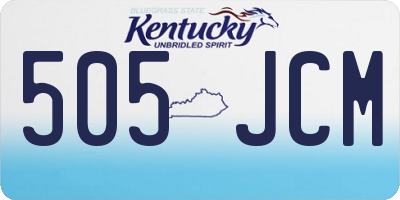 KY license plate 505JCM