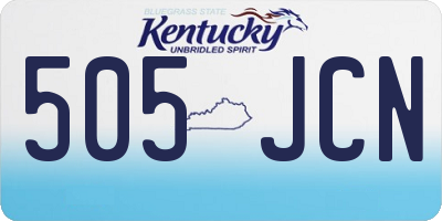 KY license plate 505JCN