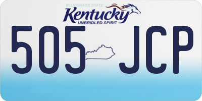 KY license plate 505JCP