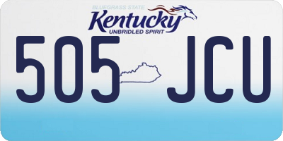 KY license plate 505JCU