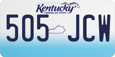 KY license plate 505JCW