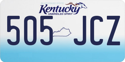 KY license plate 505JCZ