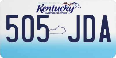 KY license plate 505JDA