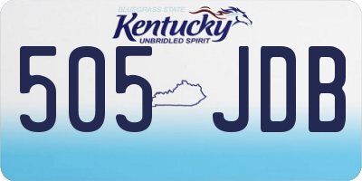 KY license plate 505JDB