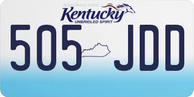 KY license plate 505JDD