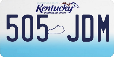 KY license plate 505JDM