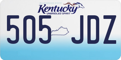KY license plate 505JDZ