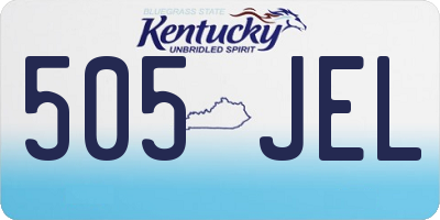 KY license plate 505JEL