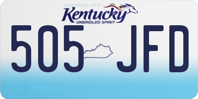 KY license plate 505JFD