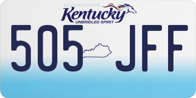 KY license plate 505JFF