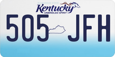 KY license plate 505JFH