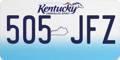 KY license plate 505JFZ