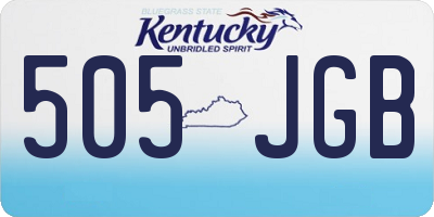 KY license plate 505JGB