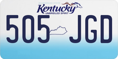 KY license plate 505JGD