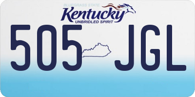 KY license plate 505JGL