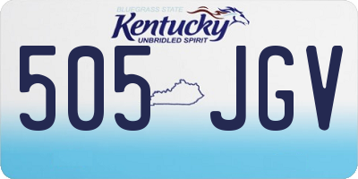 KY license plate 505JGV