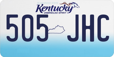 KY license plate 505JHC