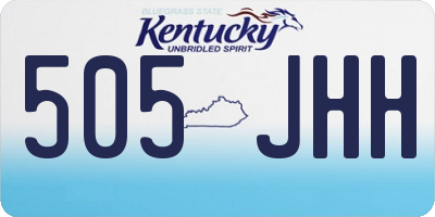KY license plate 505JHH