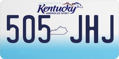 KY license plate 505JHJ