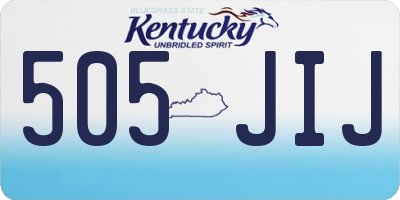 KY license plate 505JIJ
