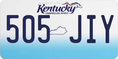 KY license plate 505JIY