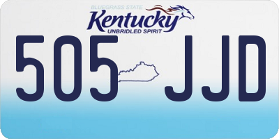 KY license plate 505JJD
