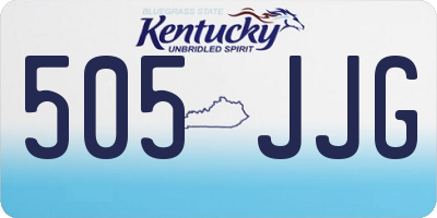 KY license plate 505JJG